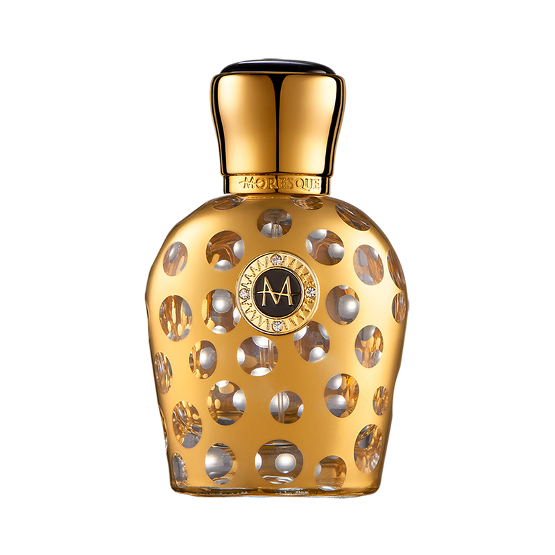 Oroluna Moresque perfume bottle, 1.7 oz, elegant glass container with a sleek cap, representing a luxurious fragrance from Online Warehouse.