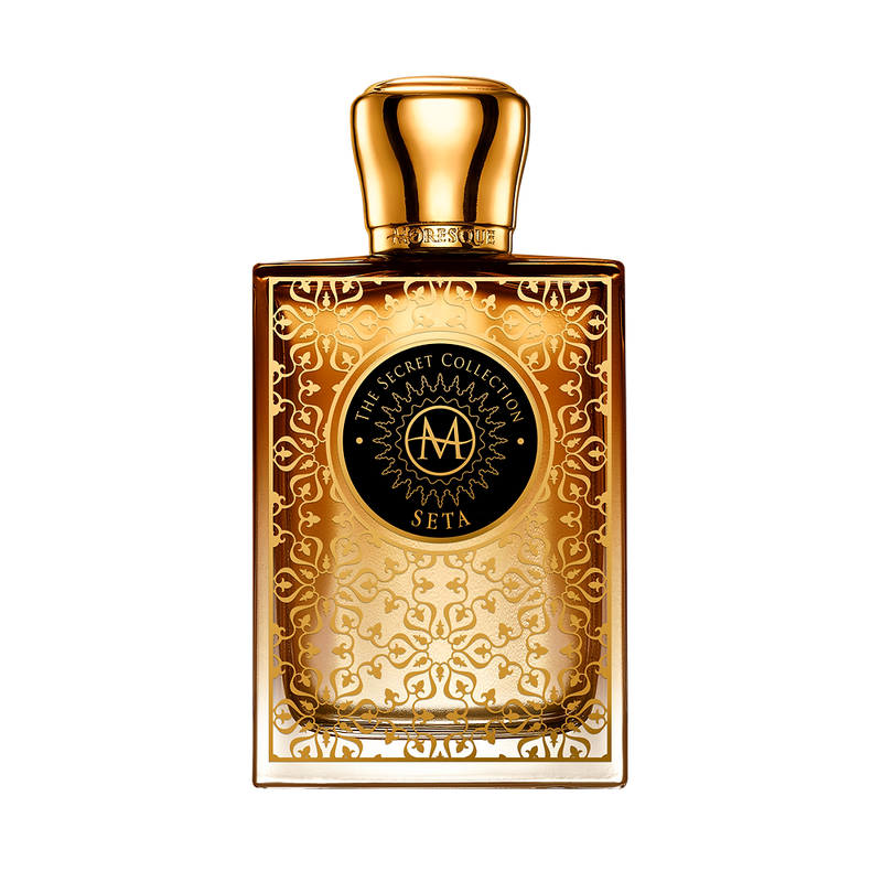 Seta Moresque 2.5 oz perfume bottle from Online Warehouse, featuring elegant packaging and a sleek design.