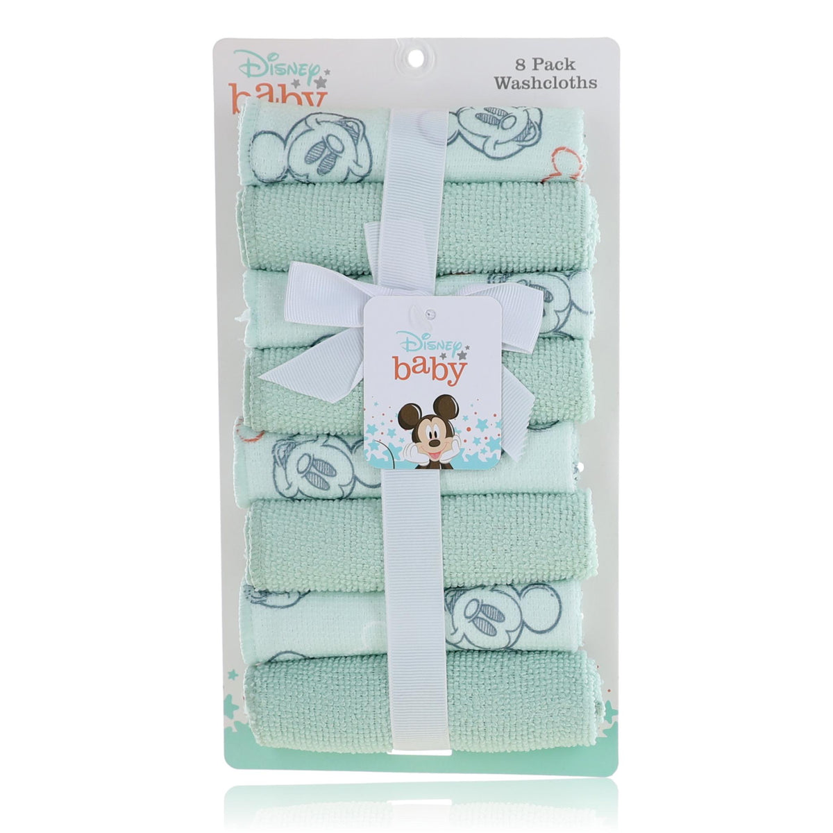 Mickey Mouse Washcloth Set Disney 8 Pack Babies - Pastel - Pertinacia Perfume