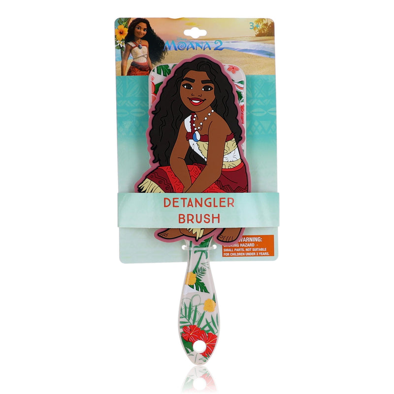 Disney Moana kids hair brush with colorful design, featuring Moana character on the handle and soft bristles for gentle styling.