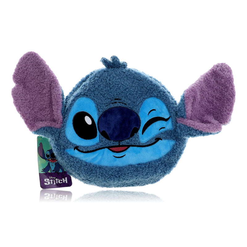 Disney Stitch plush cosmetic bag for kids, featuring soft plush material and colorful Stitch design, perfect for storing small accessories.