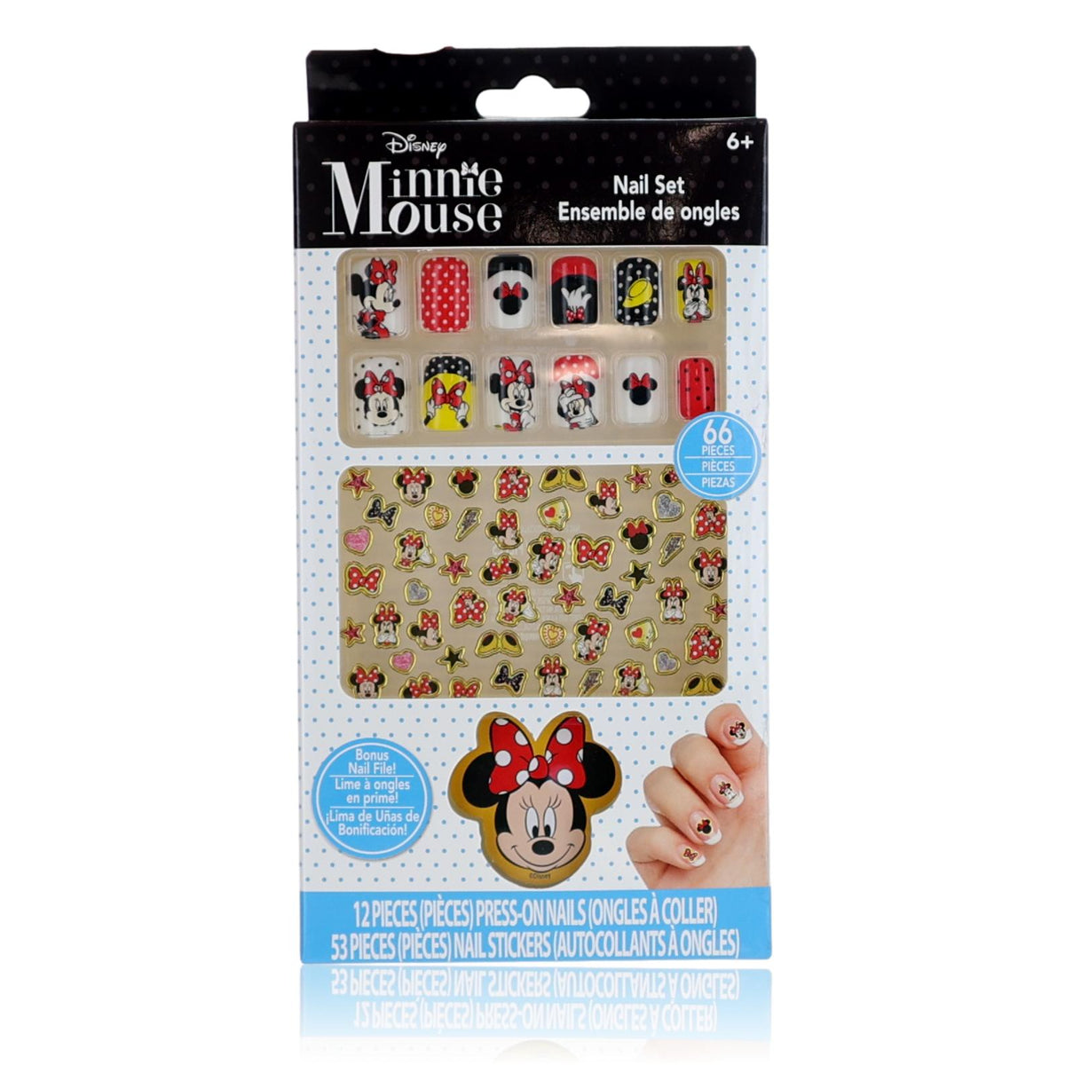 Minnie Mouse Nail Art Set Disney 66 Piece Set Kids - Pertinacia Perfume