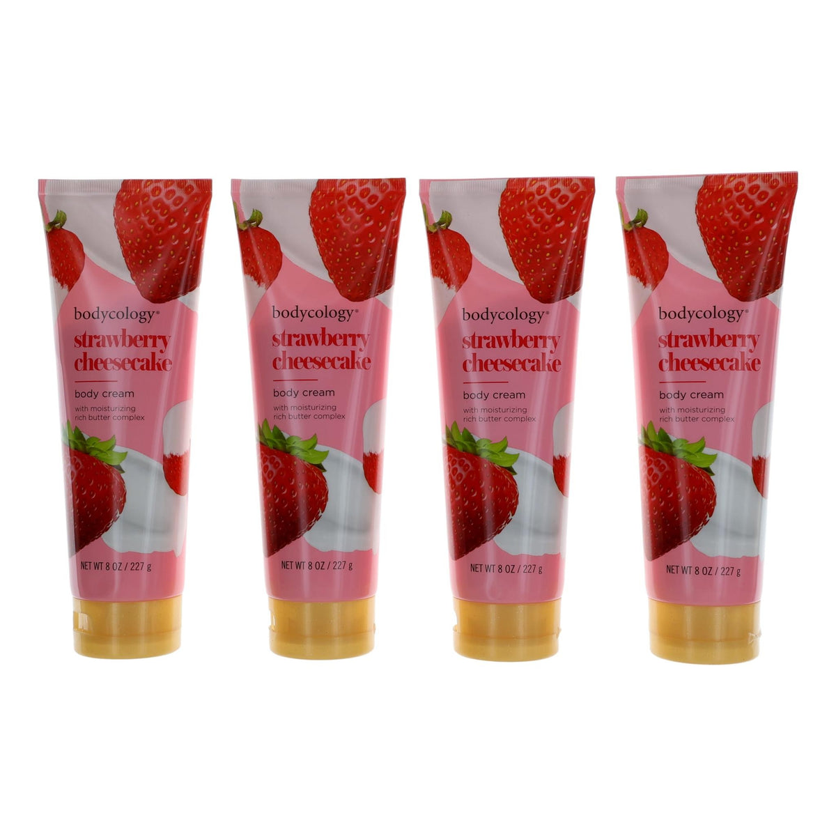 Strawberry Cheesecake by Bodycology, 4 Pack 8oz Moisturizing Body Cream women - Pertinacia Perfume