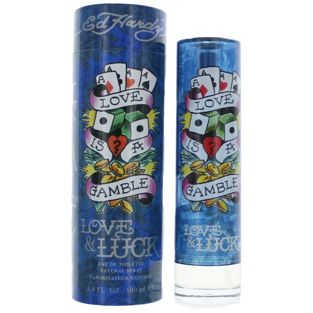 Ed Hardy Love & Luck by Christian Audigier, 3.4 oz EDT Spray for Men - Pertinacia Perfume