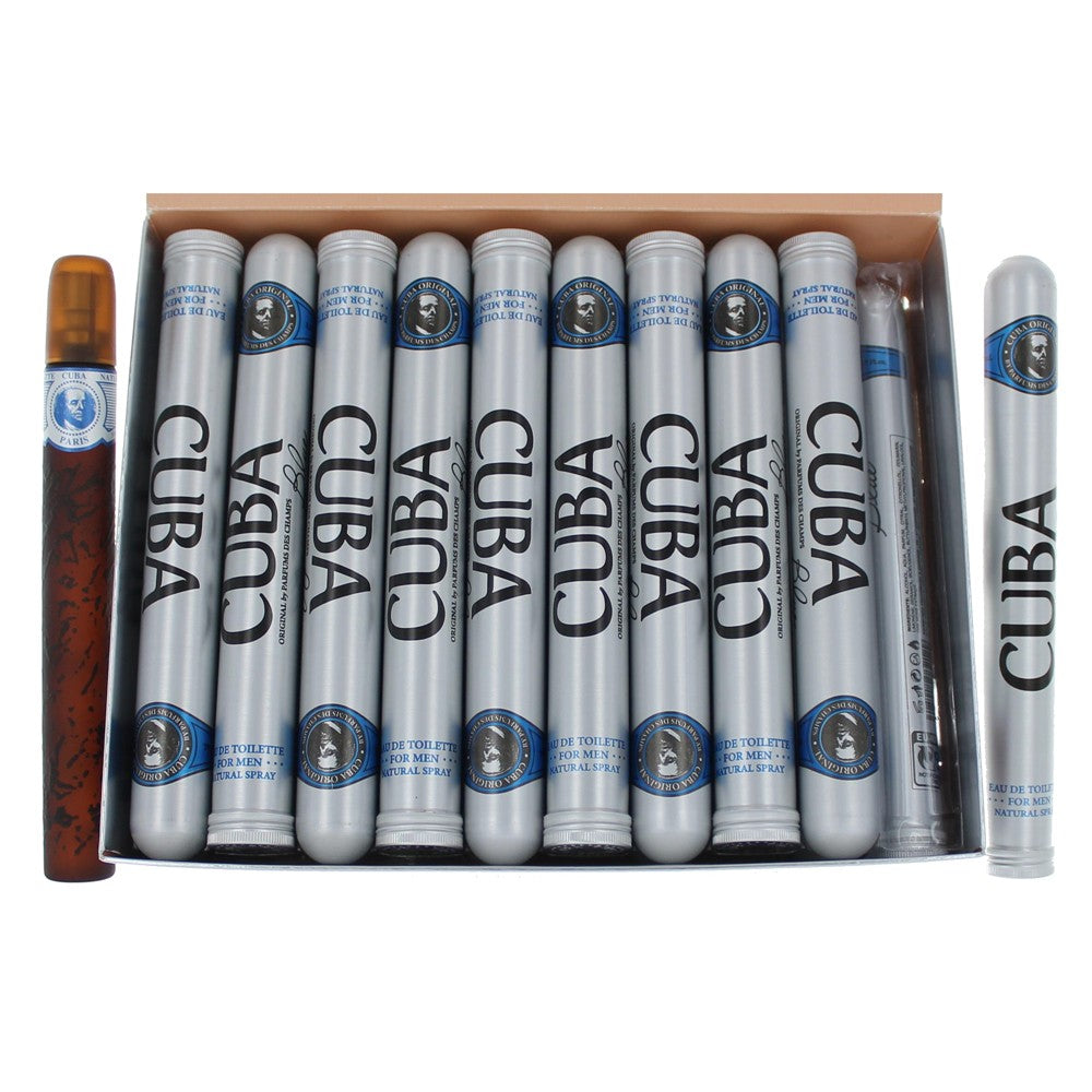 Cuba Blue by Cuba, 1.17 oz EDT Spray for Men. Pack of 20 - Pertinacia Perfume