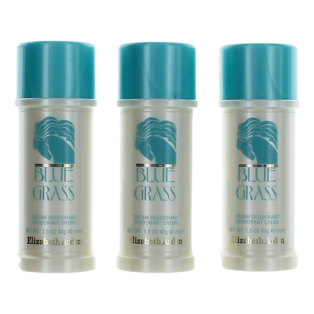 Blue Grass by Elizabeth Arden, 3x1.5oz (4.5oz total) Cream Deodorant women - Pertinacia Perfume