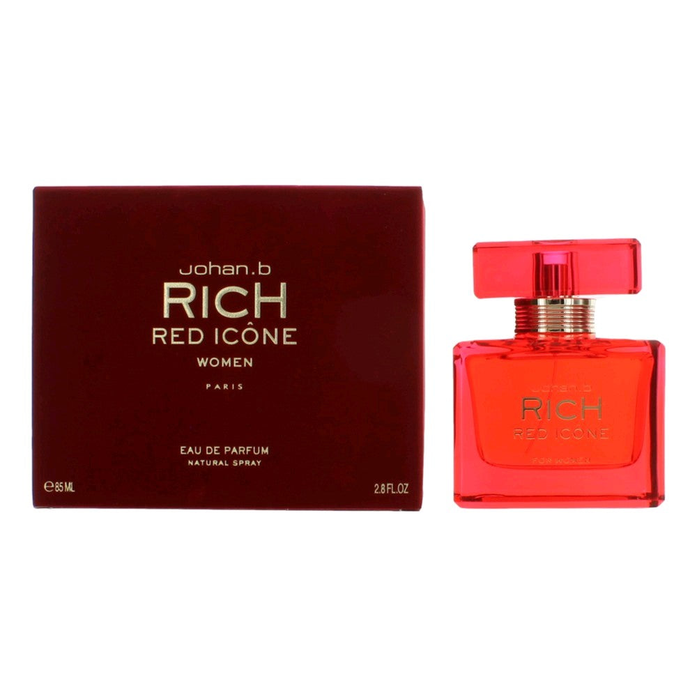 Rich Icone Red by Johan B, 2.8 oz EDP Spray for Women - Pertinacia Perfume