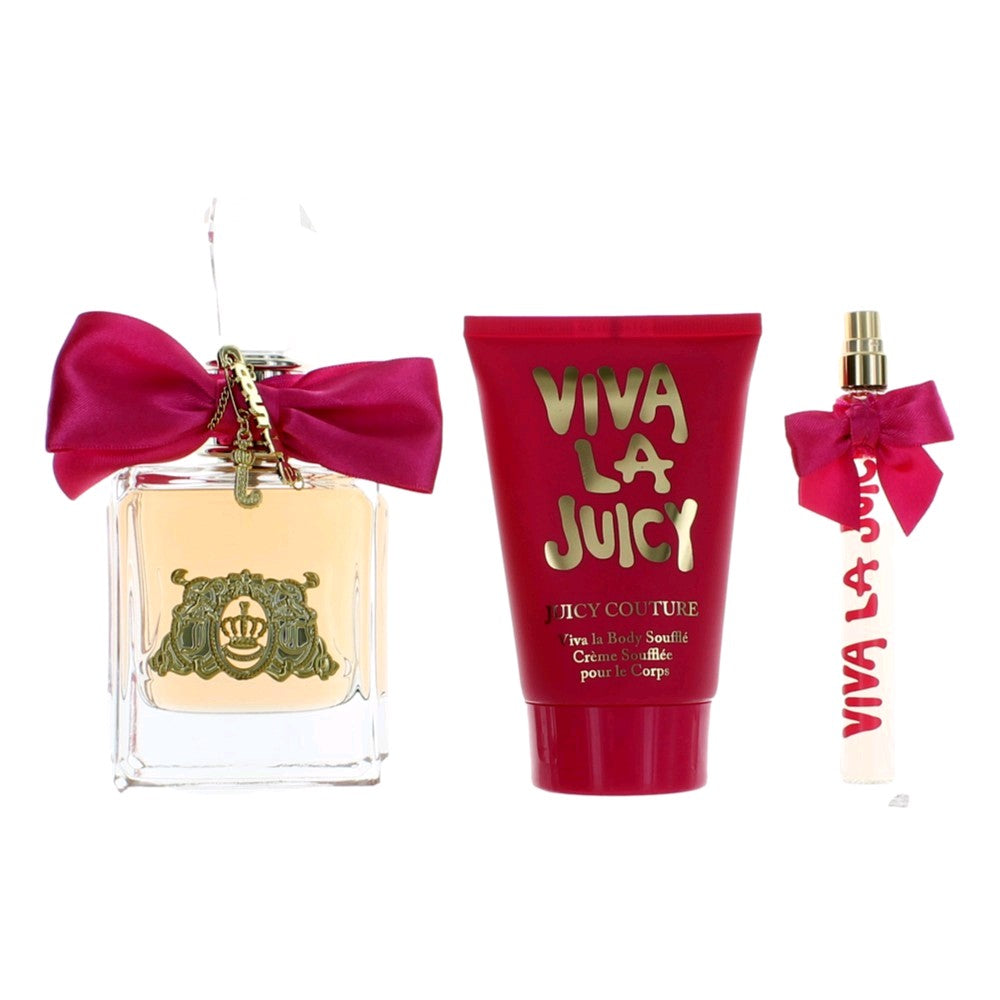 Viva La Juicy by Juicy Couture, 3 Piece Gift Set for Women - Pertinacia Perfume