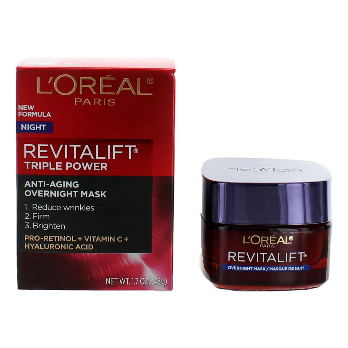 L'Oreal Revitalift Triple Power by L'Oreal, 1.7oz Anti-Aging Overnight Mask - Pertinacia Perfume