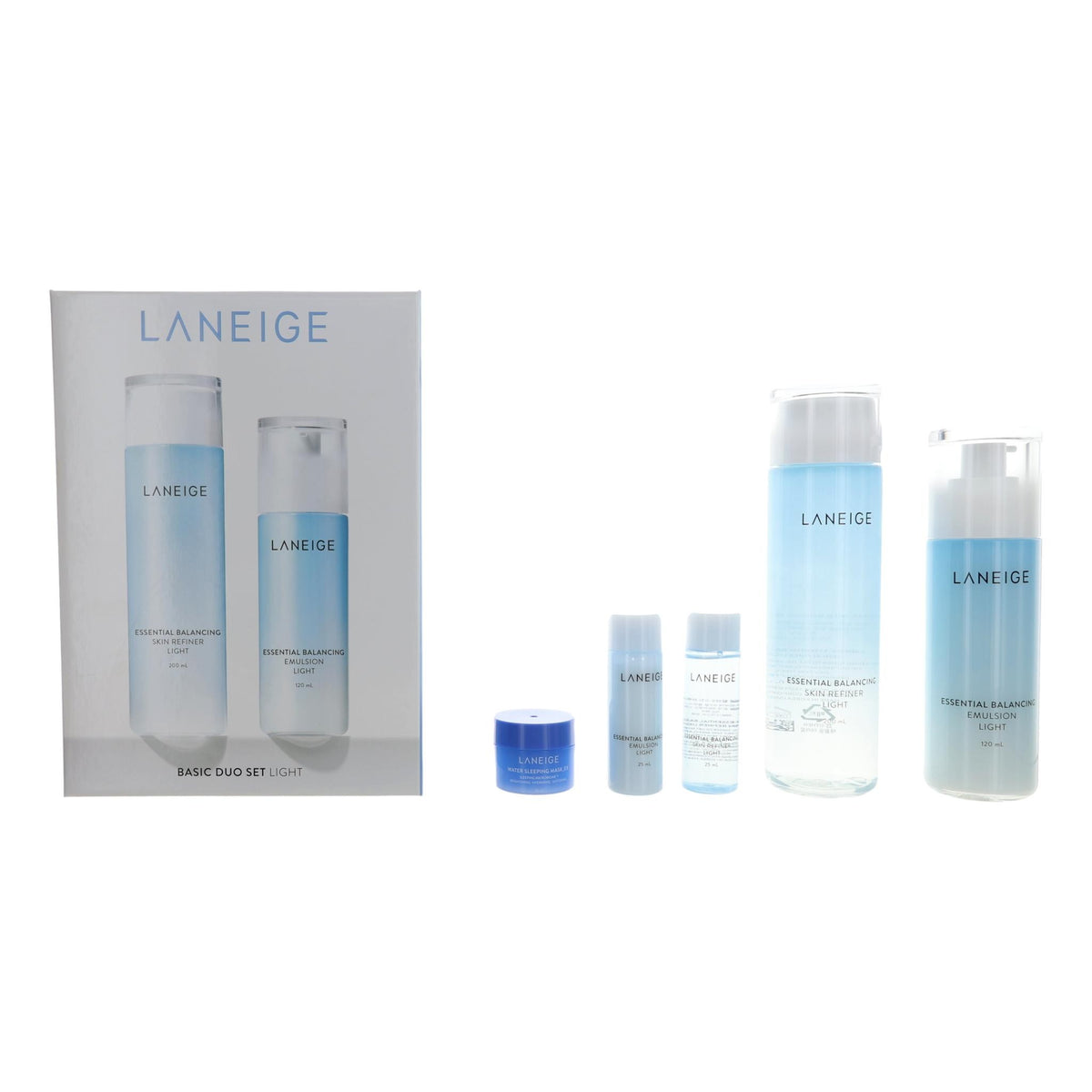 Laneige Basic Duo Set Light by Laneige, 5 Piece Set - Pertinacia Perfume