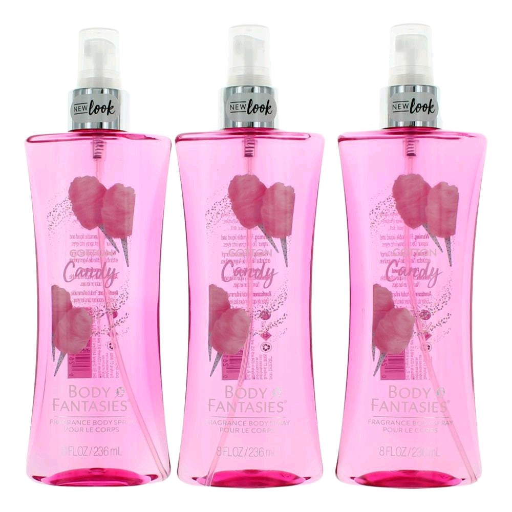 Cotton Candy by Body Fantasies, 3 Pack 8 oz Fragrance Body Spray women - Pertinacia Perfume