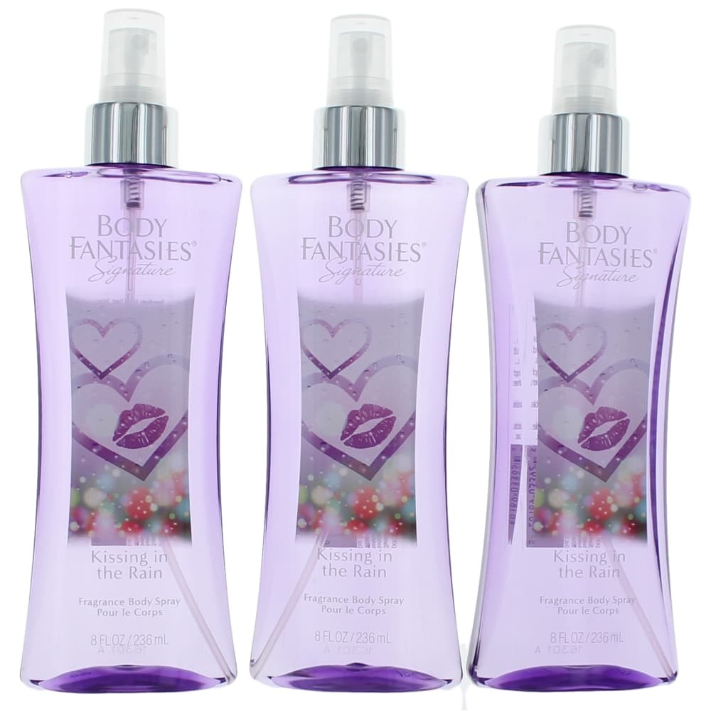 Kissing In The Rain by Body Fantasies, 3 Pack 8oz Fragrance Body Spray women - Pertinacia Perfume