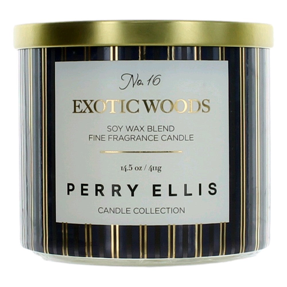 Perry Ellis 14.5 oz Soy Wax Blend 3 Wick Candle - Exotic Woods - Pertinacia Perfume