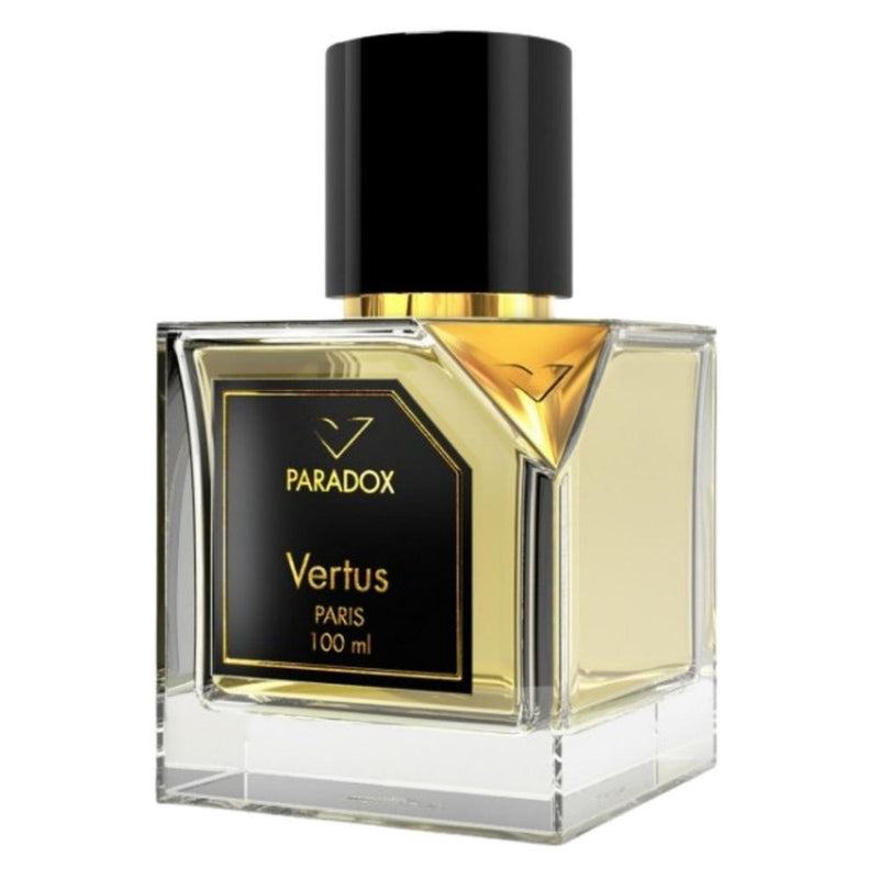 Paradox Vertus perfume by Online Warehouse, 3.4 oz bottle, showcasing the sleek glass container and elegant fragrance cap.