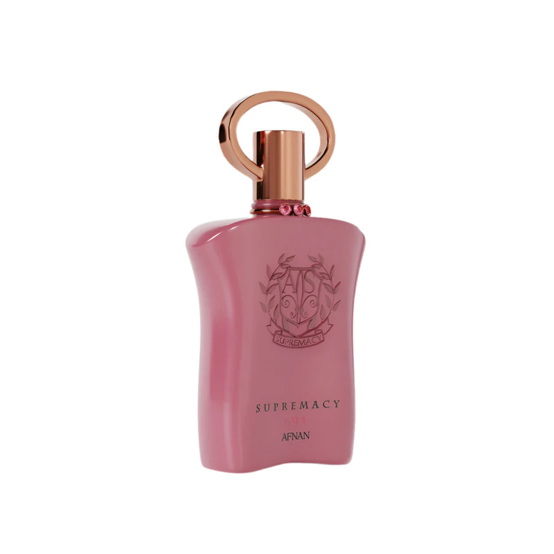 Afnan Supremacy Gala Eau De Parfum bottle, 3.4 oz, with elegant design, representing the luxury fragrance from Pertinacia Perfume.