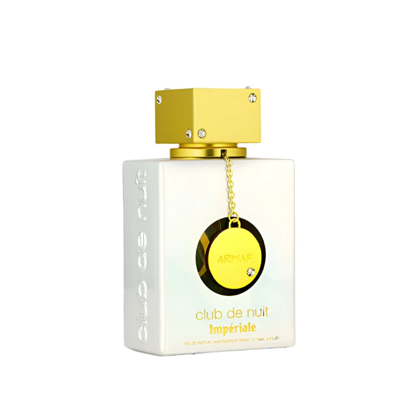 Armaf Club De Nuit Imperiale 3.6oz women's Eau de Parfum bottle with elegant design and gold accents.
