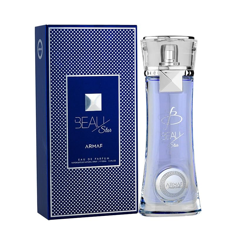 Beau Star 3.4oz Armaf EDP perfume bottle with elegant design, showcasing the fragrance by Armaf.