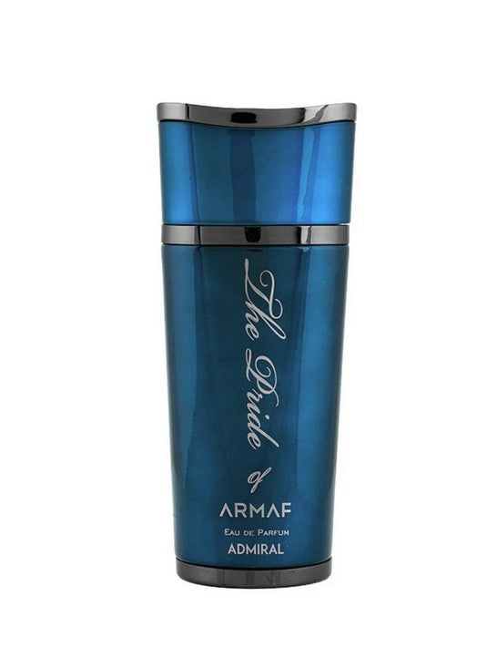 The Pride Admiral 3.4oz Armaf EDP perfume bottle with elegant design and clear labeling, displayed on a white background.