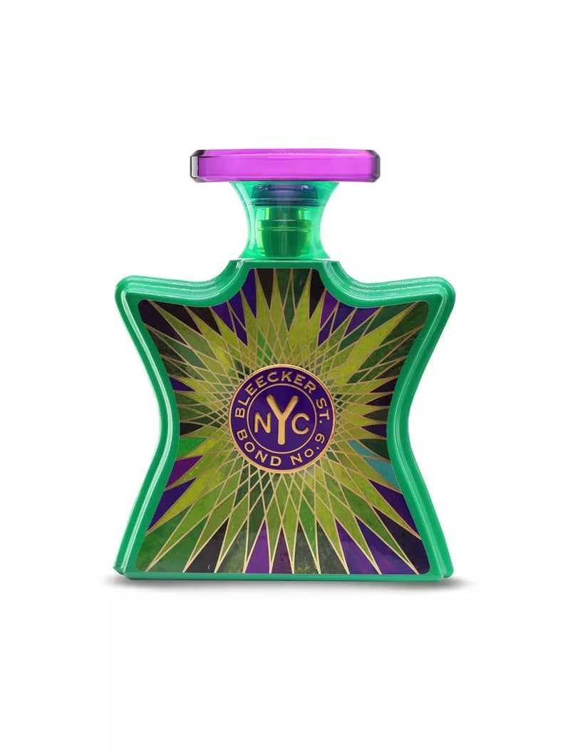 Bond No. 9 Bleecker Street 3.3 oz Eau de Parfum by Pertinacia Perfume, featuring a sleek bottle design.