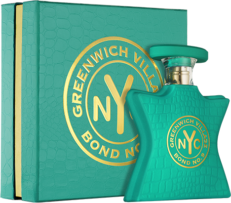 Pertinacia Perfume Bond No. 9 Greenwich Village 3.3oz unisex EDP spray with elegant bottle and label.