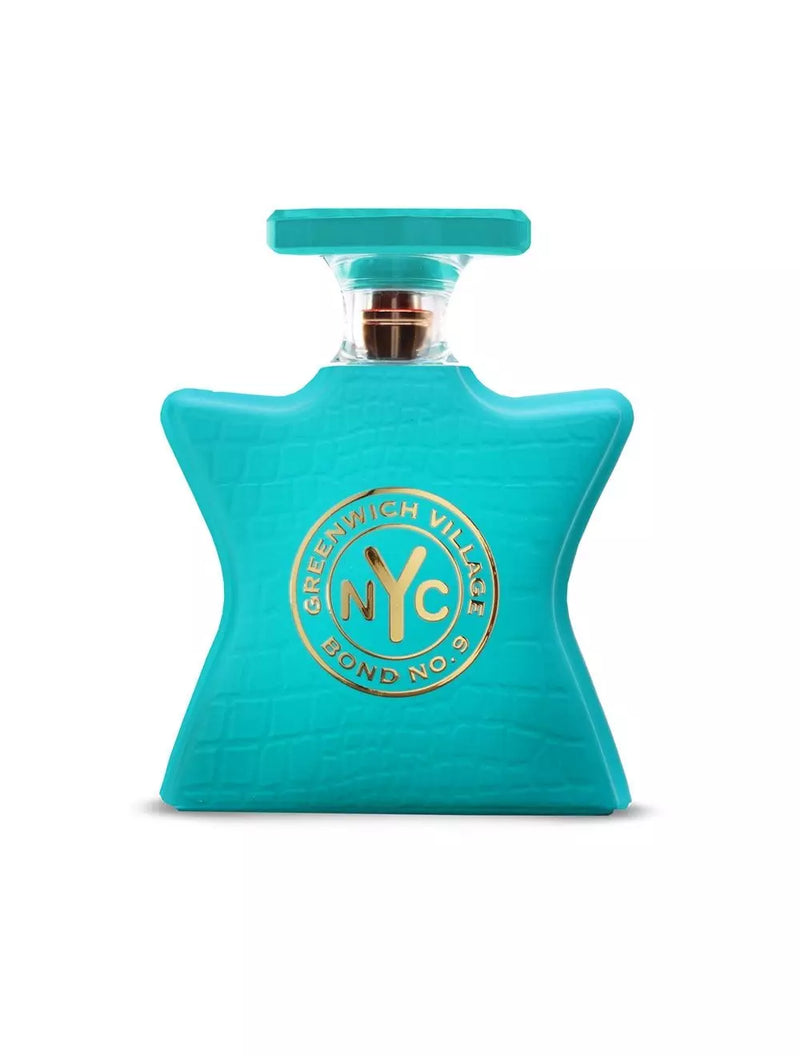 Bond No. 9 Greenwich Village 3.3oz unisex EDP spray by Pertinacia Perfume, featuring sleek bottle design.