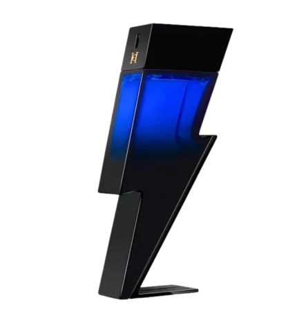 Carolina Herrera Bad Boy Cobalt Elixir perfume bottle, 3.4oz, with sleek dark blue design and metallic accents.