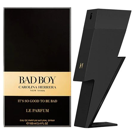 Pertinacia Perfume Bad Boy Le Parfum for Men EDP in 3.4oz bottle, Carolina Herrera men's fragrance with sleek design
