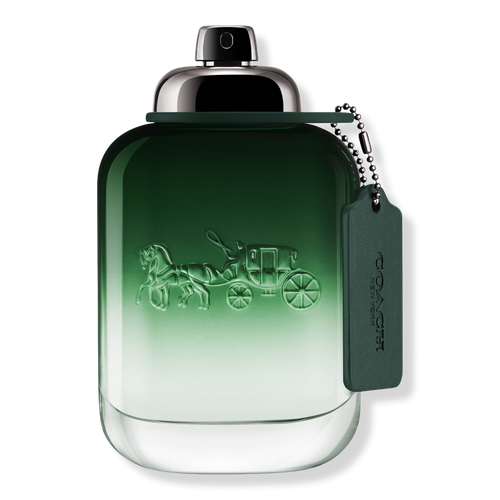 Coach Green by Coach 3 oz EDT perfume bottle, sleek design with green accents, representing the fresh and vibrant scent.