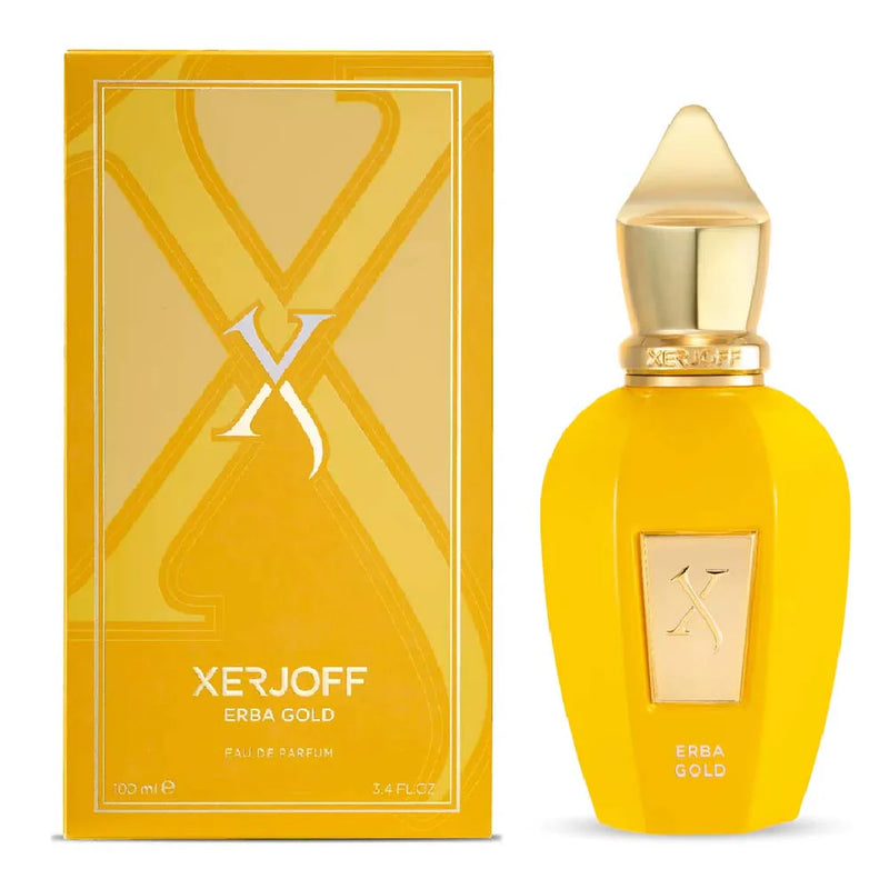 Pertinacia Perfume Erba Gold by Xerjoff EDP decant spray, 3ml, unisex fragrance sample image showing the vial and packaging.