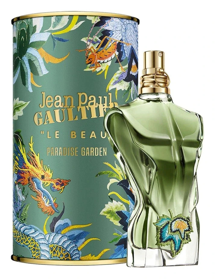 Pertinacia Perfume decant of Jean Paul Gaultier Le Beau Paradise Garden fragrance in a 3ml sample bottle.