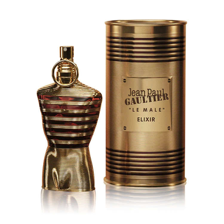 Pertinacia Perfume decant of Jean Paul Gaultier Le Male Elixir EDP, 3ml sample bottle showing the branded packaging.