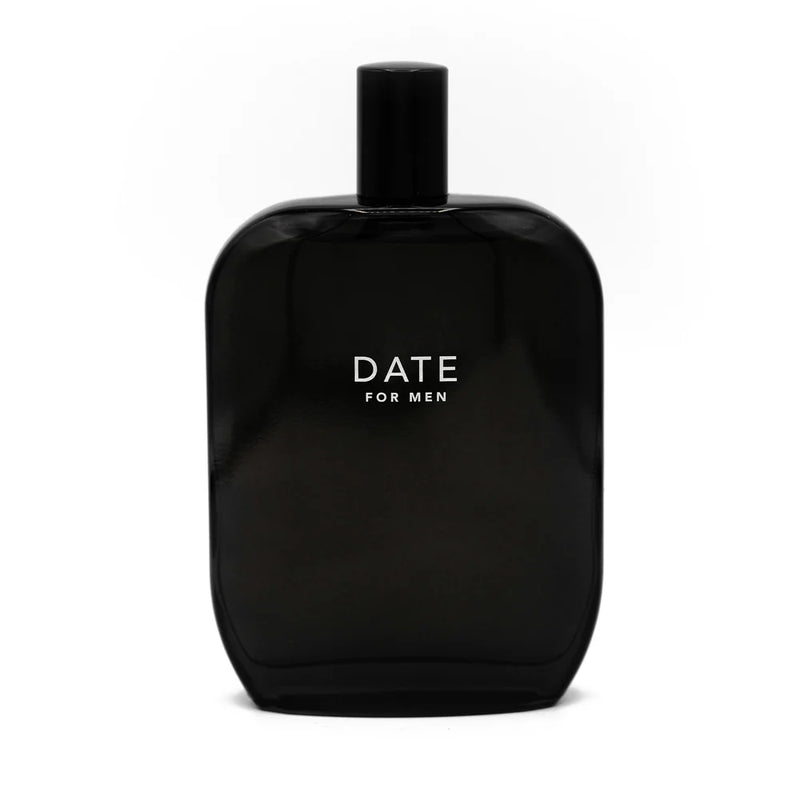 Date for Men perfume by Fragrance One, Pertinacia Perfume, 3.4oz bottle, elegant fragrance bottle with a sleek design.