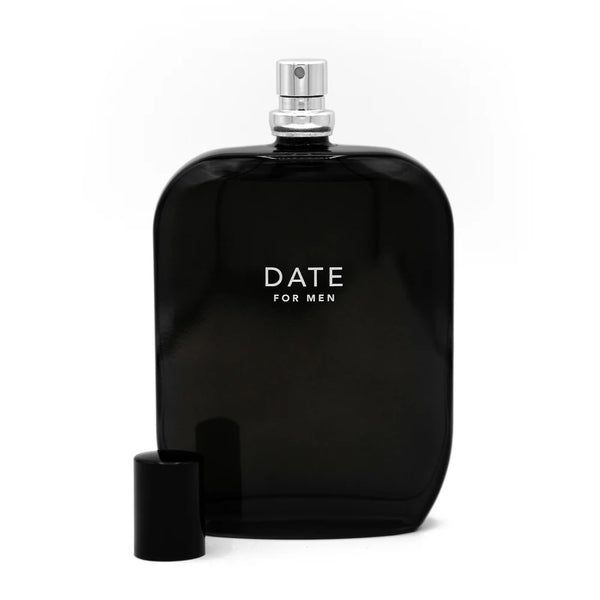 Date for Men by Fragrance One Perfume bottle, Pertinacia brand, 3.4oz extrait de parfum with elegant packaging.