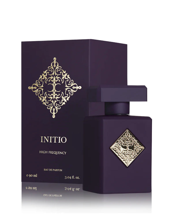Pertinacia Perfume Initio High Frequency 3.4oz EDP bottle with sleek design and elegant branding.