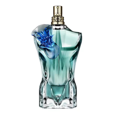 Jean Paul Gaultier Le Beau Flower Limited Edition EDP perfume bottle, 3.4oz, with floral design and sleek packaging.