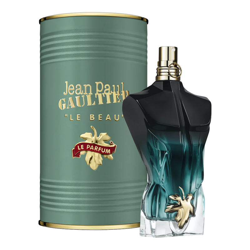 Jean Paul Gaultier Le Beau Le Parfum Intense 4.2 oz men's perfume bottle with sleek design and modern branding.