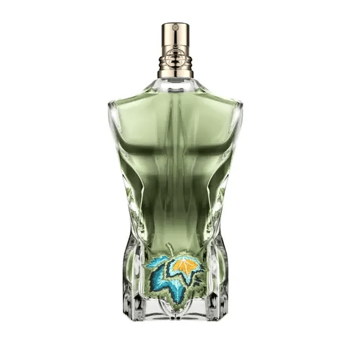 Jean Paul Gaultier Le Beau Paradise Garden EDP perfume bottle, 4.2oz, with floral and garden-inspired design.