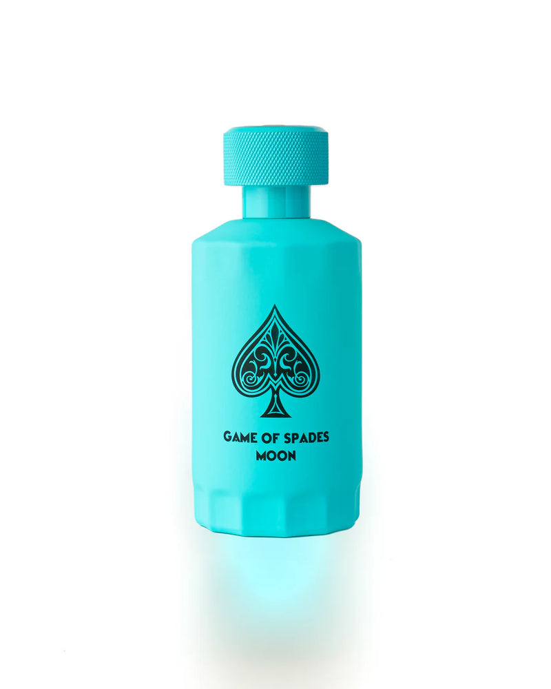 Decant perfume sample of Game of Spades Moon by Jo Milano, unisex parfum spray with a sleek bottle from Pertinacia LLC.