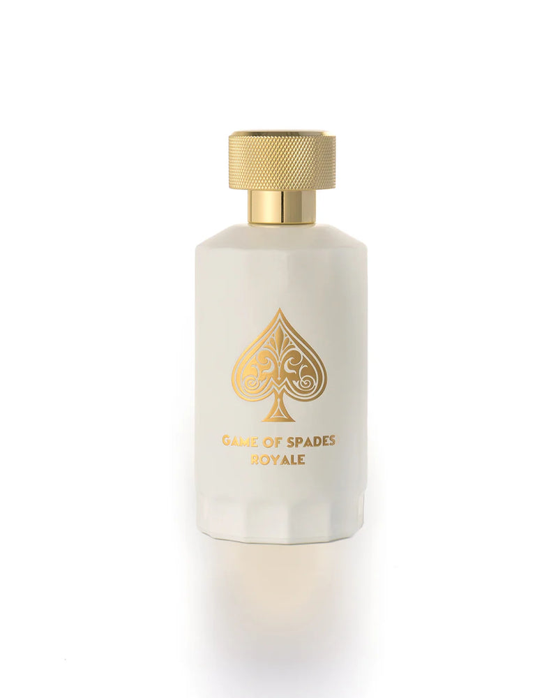 Jo Milano Game of Spades Royale parfum bottle, 3.4 oz, with a sleek design and elegant packaging for women.