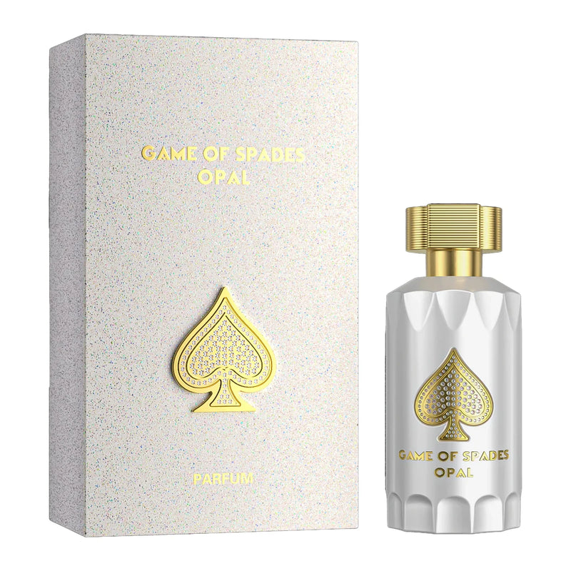 Jo Milano Games of Spades Opal perfume bottle, 3.4oz, with elegant packaging and distinctive branding by Pertinacia Perfume.