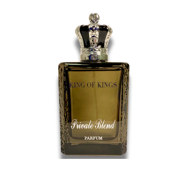 Pertinacia LLC King of Kings Private Blend EDP decant sample in a small bottle, showcasing the luxury fragrance design and labeling.