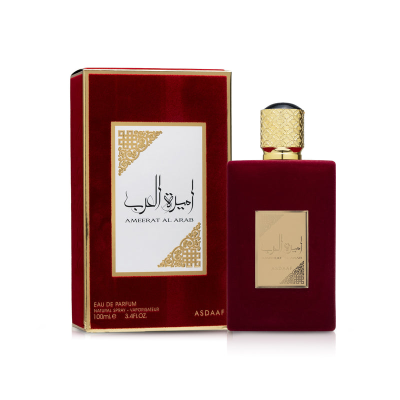 Lattafa Ameerat Al Arab women’s 3.4oz EDP perfume bottle from Pertinacia Perfume, elegant floral fragrance image.
