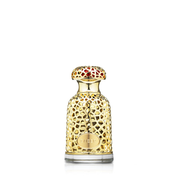 Lattafa Emeer Eau De Parfum bottle by Pertinacia Perfume, 3.4 oz, featuring elegant packaging and luxurious scent.
