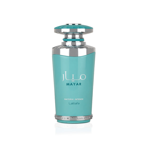 Lattafa Mayar Natural Intense Eau De Parfum for women, 3.4 oz bottle, elegant perfume with floral and oriental notes