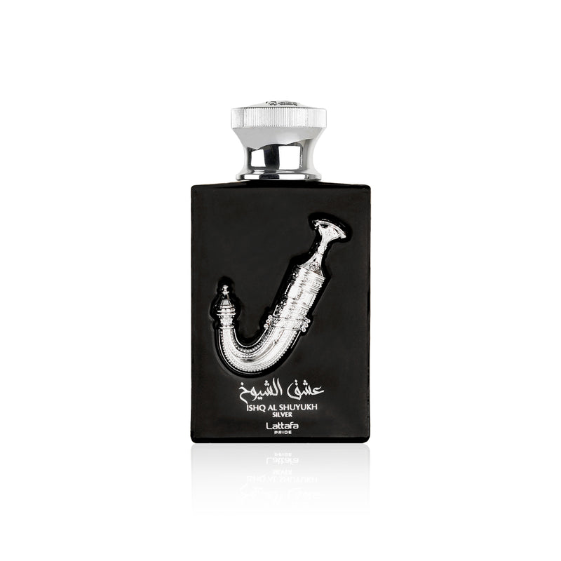 Lattafa Pride Ishq Al Shuyukh Silver Eau De Parfum 3.4 Oz - Pertinacia Perfume
