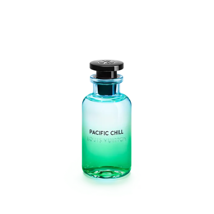 Pertinacia LLC Pacific Chill Louis Vuitton decant sample, 3ml perfume bottle featuring Louis Vuitton Pacific Chill fragrance.