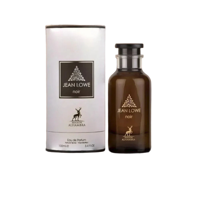 Maison Alhambra Jean Lowe Noir perfume by Pertinacia, 3.4oz EDP bottle with dark, elegant fragrance design.