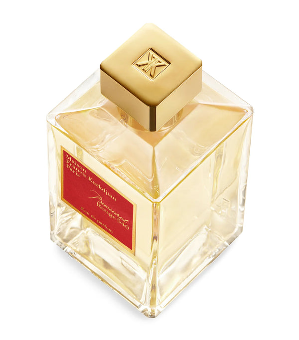 Maison Francis Kurkdjian Baccarat Rouge 540 Eau De Parfum bottle with elegant packaging, 2.4oz size, from Pertinacia Perfume.