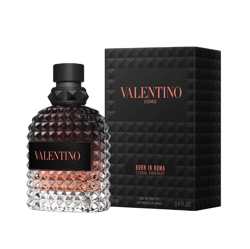 Valentino Uomo Born in Roma Coral Fantasy EDT for Men in 3.4oz bottle, Pertinacia Perfume men's fragrance with coral and floral notes