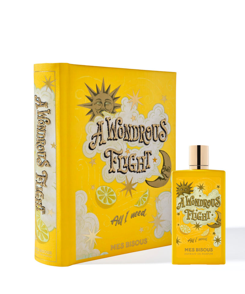 Decant sample of A Wondrous Flight Mes Bisous Extrait perfume by Pertinacia LLC, showing the 3.4oz bottle with elegant packaging.